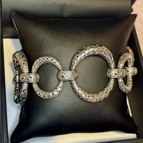 SARDA 925 STERLING SILVER BRACELET - Size 7 - Picture 2 of 10